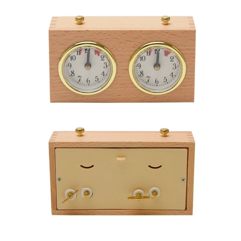 Pendule d'échecs Mécanique en Bois