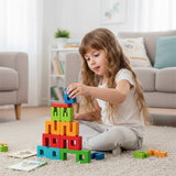 Jeu de construction bois | Montessori 20 blocs écologiques