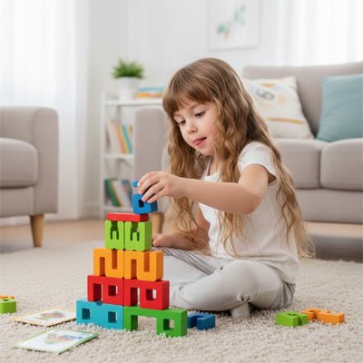 Jeu de construction bois | Montessori 20 blocs écologiques