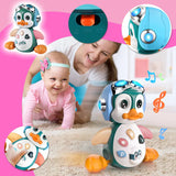Giocattolo musicale a forma di pinguino gattonante