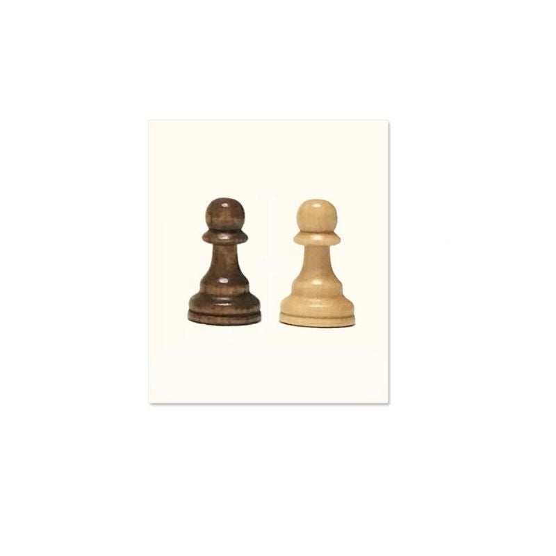 Paire de Pions d'échecs en Bois Taille 8