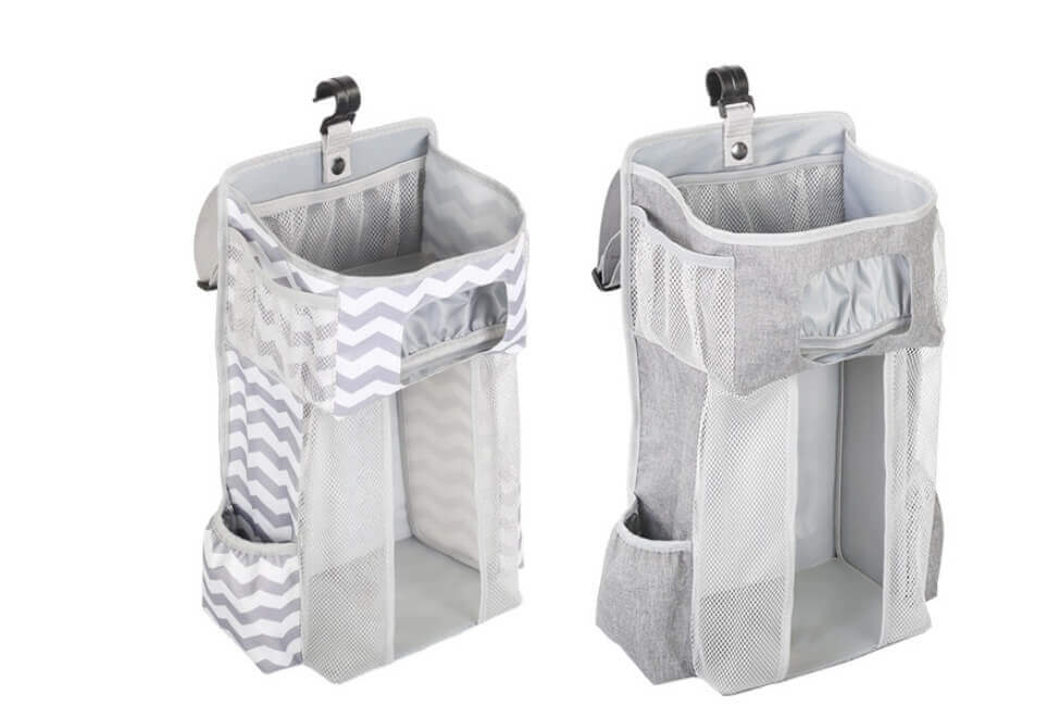 Organiseur de Berceau Suspendu & Caddy à Couches (Rangement Oxford Anti-Affaissement)