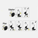 Poussette Siège-Auto Pliable Multifonctionnelle