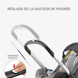 Poussette Siège-Auto Pliable Multifonctionnelle