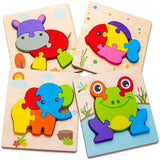 Puzzle Encastrement Montessori en Bois 10 Puzzles