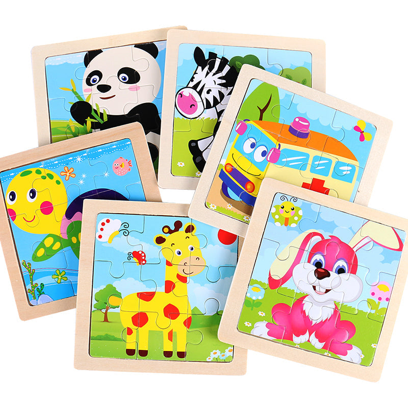 Lot de 10 Puzzles en Bois pour Enfant