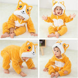 Combinaison pyjama chien jaune bébé