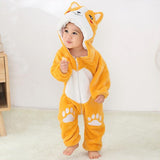 Combinaison pyjama chien jaune bébé