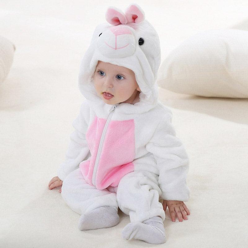 Baby white rabbit onesie