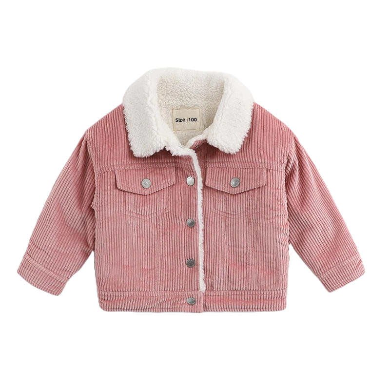 Giacca di jeans foderata in peluche