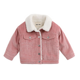 Giacca di jeans foderata in peluche