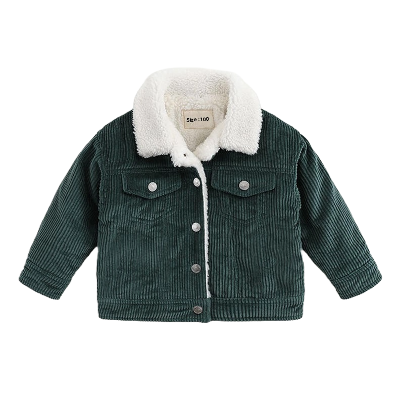 Giacca di jeans foderata in peluche