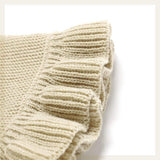 Couverture pour Bébé Tricotée en Coton 100% Ruffled Elegance™ (Enveloppe Vintage pour Poussette)