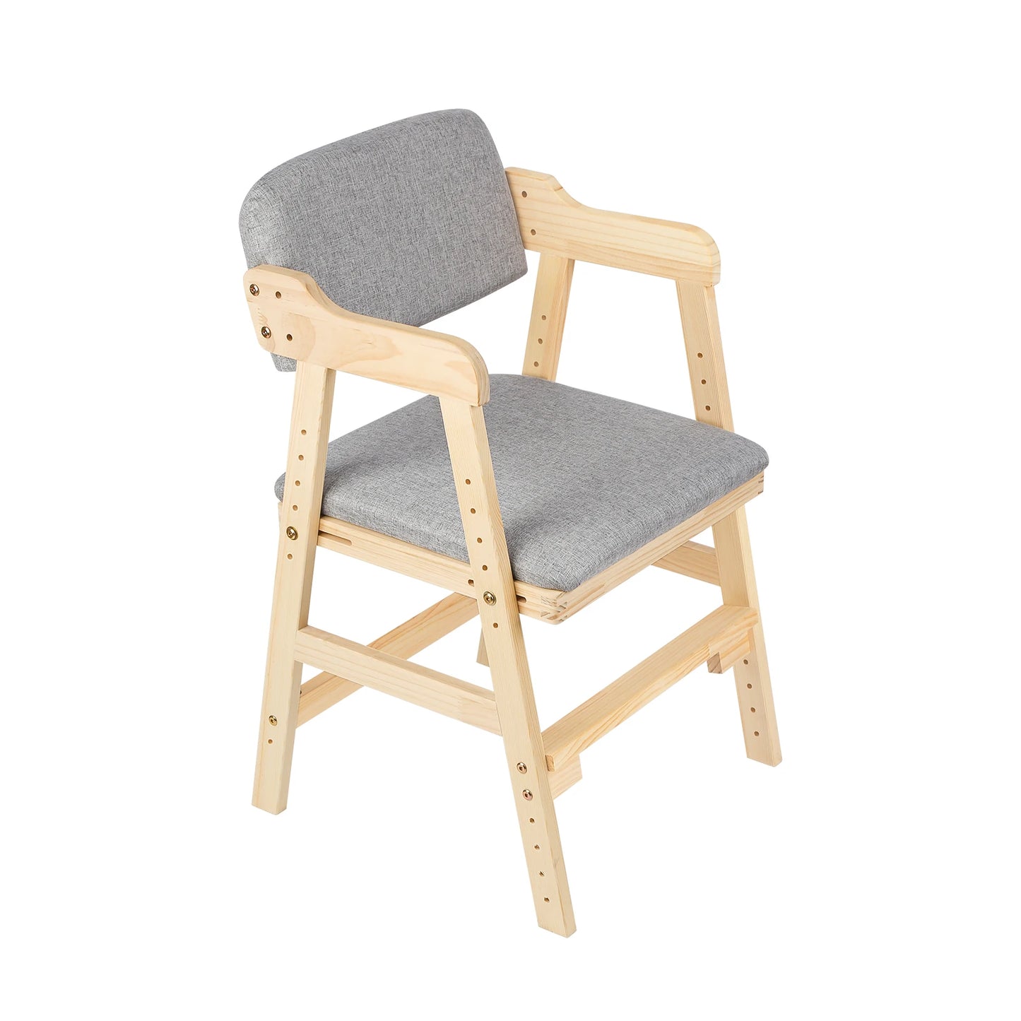 NordicKid Adjustable Wooden High Chair for Children – Montessori Chair Adjustable from 3 to 15 Years