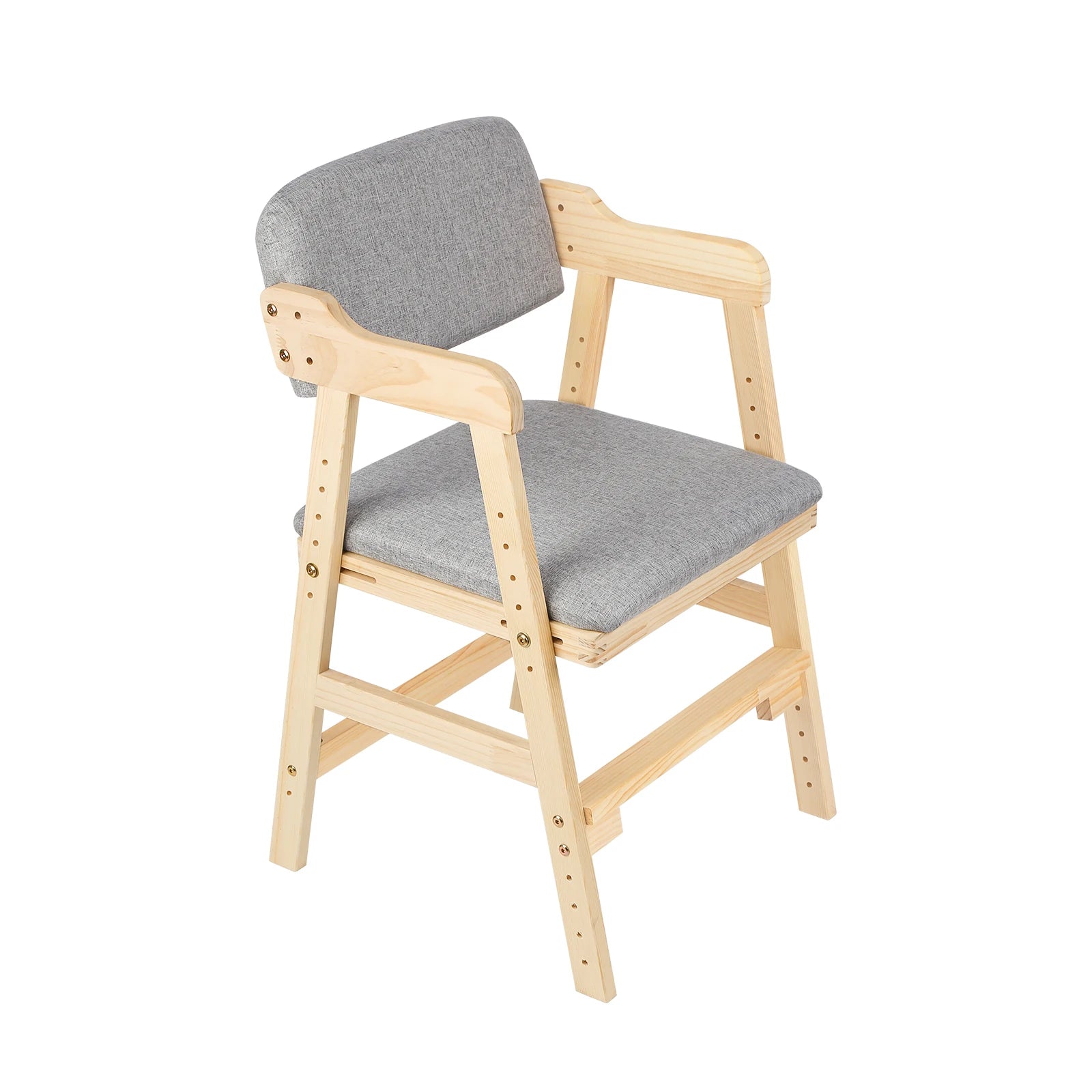 NordicKid Adjustable Wooden High Chair for Children – Montessori Chair Adjustable from 3 to 15 Years