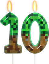 Bougies d'anniversaire Minecraft – déco gâteau pixel