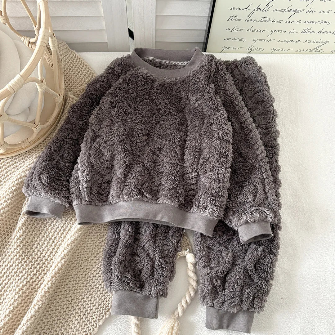 Pyjama bébé en flanelle – style coréen, thermique et doux