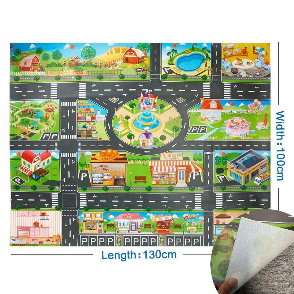 Tappeto da gioco con segnaletica stradale
