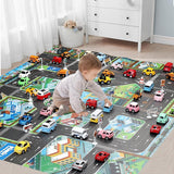 Tappeto da gioco con segnaletica stradale