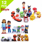 Figurines Pat' Patrouille – lot de 12 en PVC (4 à 7 cm) pour enfants