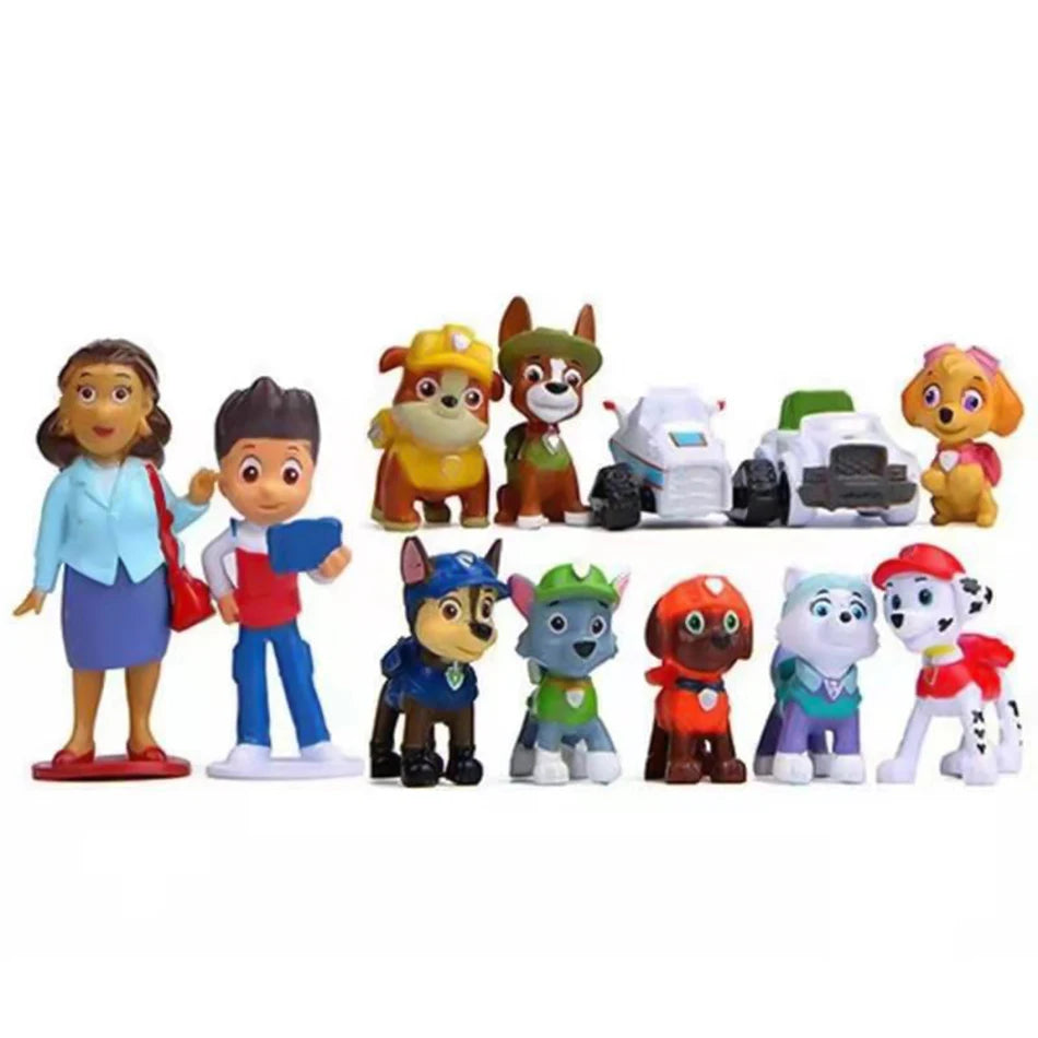 Figurines Pat' Patrouille – lot de 12 en PVC (4 à 7 cm) pour enfants