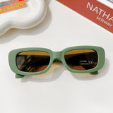 Frosted Vintage Rectangular Sunglasses for Kids