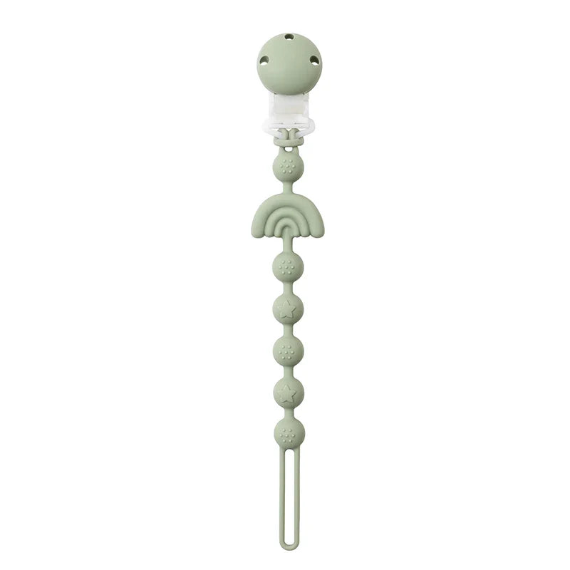 Attache Tétine Silicone - Arc-en-ciel