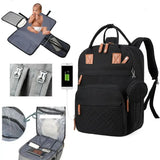 Sac à dos à langer bébé grande capacité USB - Porto Rico™