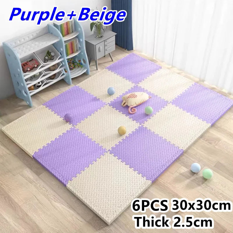 Tatame Gym pour bébés Tapis de jeu Tapis d'activités pour bébé Tapis de jeu 6 pièces Tapis de salle de jeu Tapis de jeu Tapis de bruit de sol Tapis de puzzle