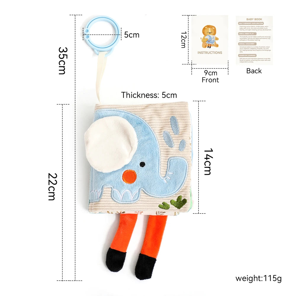 Jouet sensoriel doux pour bébé : livre en tissu, boîte à mouchoirs, couverture de sécurité, cube en peluche, sons froissés, miroir, développement de la motricité fine – 9 styles de jouets