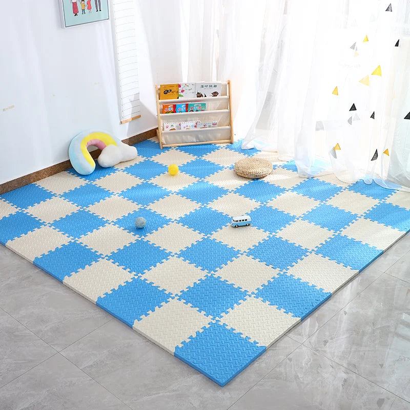 Carreaux de sol en mousse EVA à emboîtement pour salle de sport à domicile, polymère de fitness, puzzle antidérapant, équipement de gym, enfants, 4-20 pièces