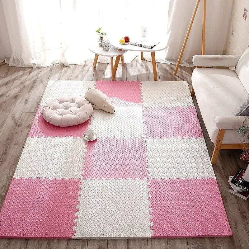 Carreaux de sol en mousse EVA à emboîtement pour salle de sport à domicile, polymère de fitness, puzzle antidérapant, équipement de gym, enfants, 4-20 pièces