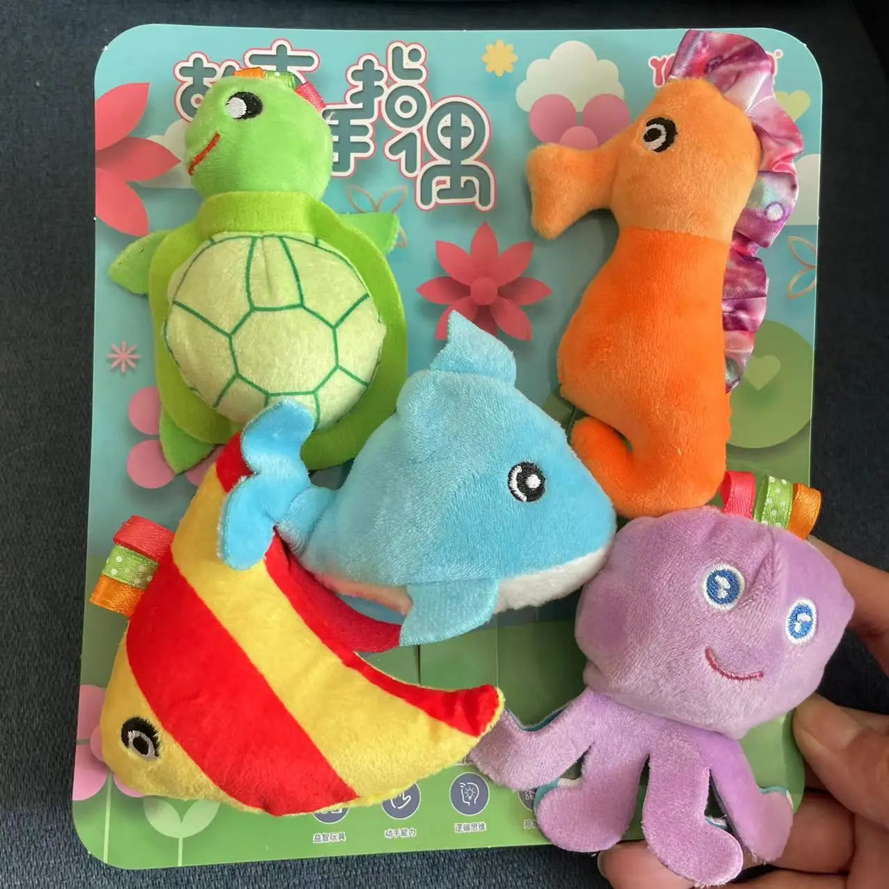 Histoire de la maternelle aides pédagogiques enfants éducation poupées animaux en peluche enfants jouets bébé marionnettes à doigt poupée bébé marionnette à main jouets