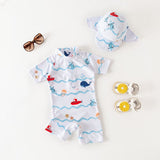 Baby Anti-UV Swimsuit for Boys and Girls with Animal Print