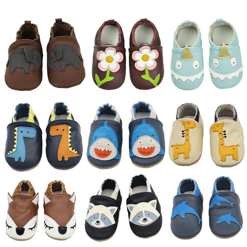Chaussons Bébé en Cuir Souple