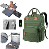 Sac à dos à langer bébé grande capacité USB - Porto Rico™