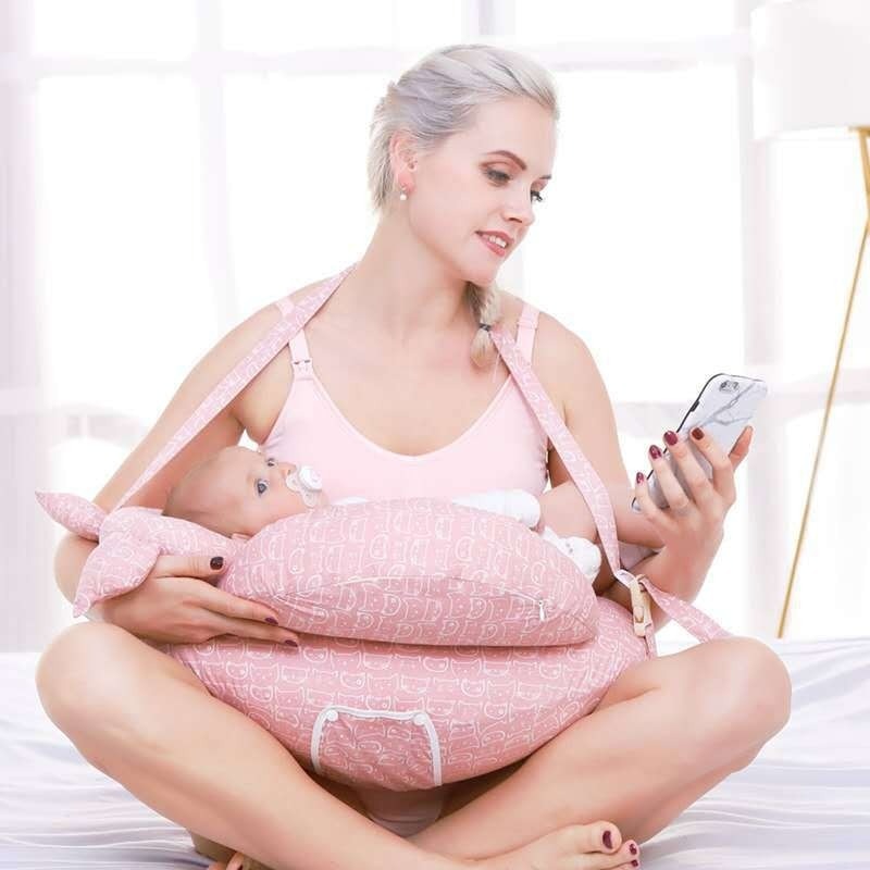 Coussin Allaitement Portable à motif d'animaux pour Bébé