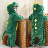 Pyjama de dessin animé dinosaure pour bébé, grenouillères pour tout-petits, olympiques de batterie de nuit, vêtements de nuit, vêtements de nuit, garçons, filles, 0 à 4 ans, hiver