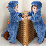 Pyjama de dessin animé dinosaure pour bébé, grenouillères pour tout-petits, olympiques de batterie de nuit, vêtements de nuit, vêtements de nuit, garçons, filles, 0 à 4 ans, hiver