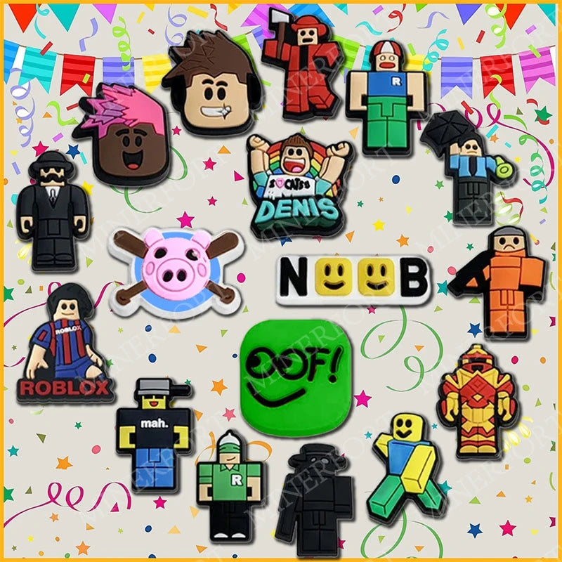 Lot Roblox 17 pièces – breloques et sandales à décorer