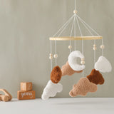Berceau de bébé lit Mobile cloche hochet jouets en bois Crochet étoiles pendentif lit cloche jouets nouveau-né confort berceau support suspendus jouets cadeaux