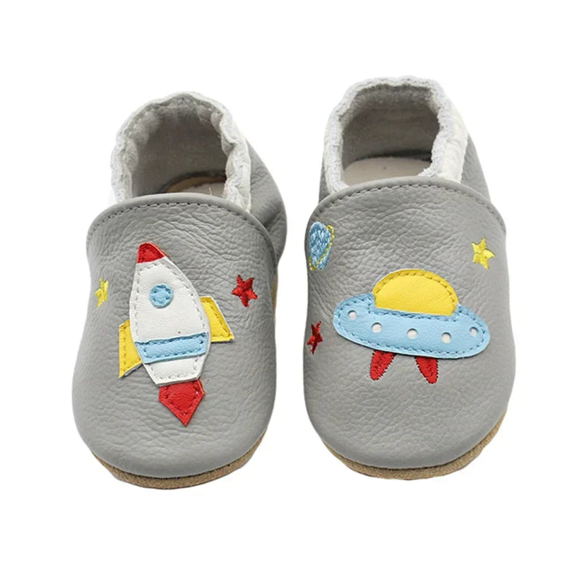 Chaussons Bébé en Cuir Souple
