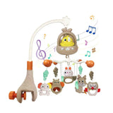 Mobile musical pour berceau de bébé avec projecteur, télécommande, veilleuse, jouet sensoriel suspendu pour nouveau-nés, poussette pour nourrissons