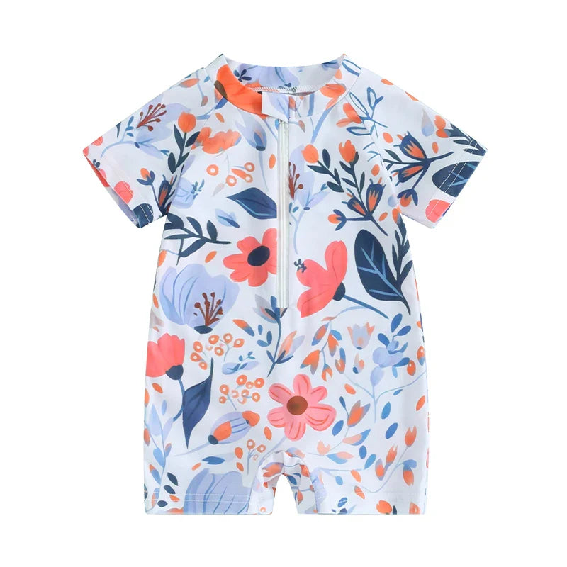 Maillot de Bain Bébé Fille Manches Courtes - Spring
