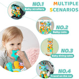 Jouet d'apprentissage sensoriel froissé et grinçant, doux, suspendu, poussette, siège de voiture, berceau, voyage, Animal en peluche, carillon éolien avec anneau de dentition, garçons et filles