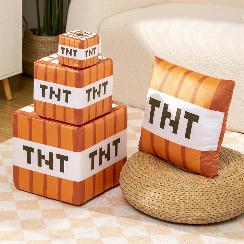 Peluche TNT Minecraft – porte-clés cube doux