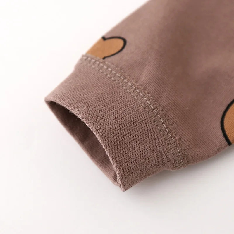 Pyjama bébé en coton – imprimé ours, protège-ventre