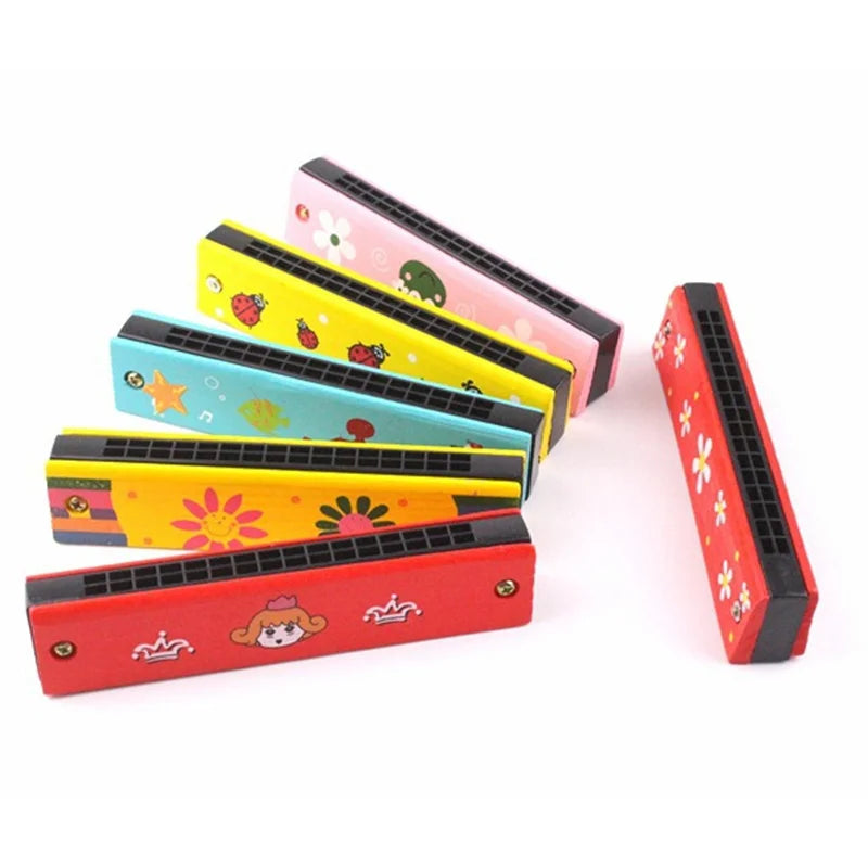 Children's Musical Instrument - Colored Wooden Toy - HARMONICA
