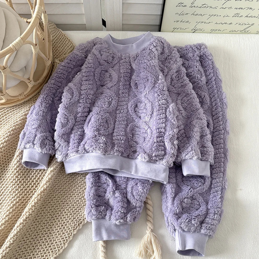 Pyjama bébé en flanelle – style coréen, thermique et doux