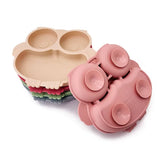 Assiette bébé ventouse avec compartiments - Hibou